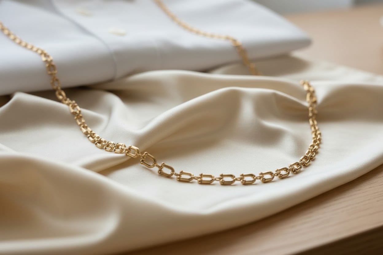 Choker Elos Cadeado Dourado – imagem 2