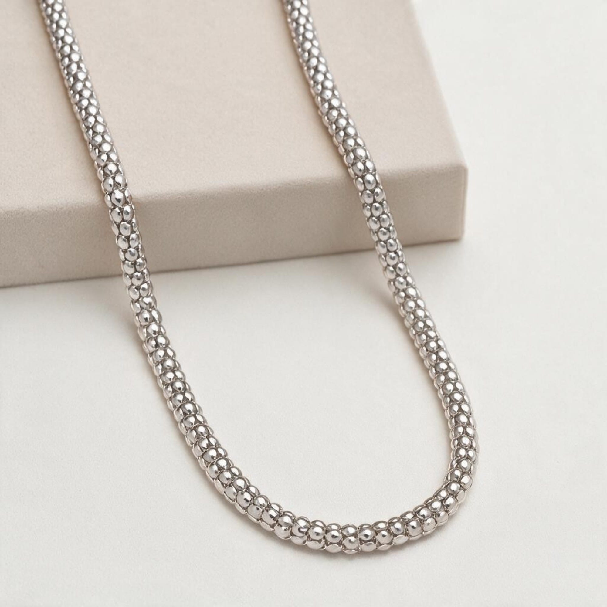 Choker Corrente Prateado